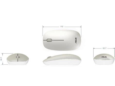 ASUS WIRELESS MOUSE MM5110|SILVER|Clear packing no Blister or Box packaging